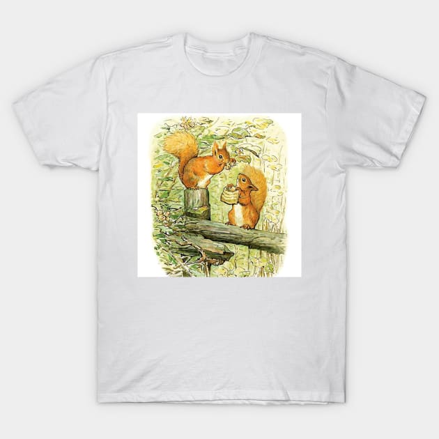 The Squirrels Filled Their Bags With Nuts T-Shirt by PatricianneK